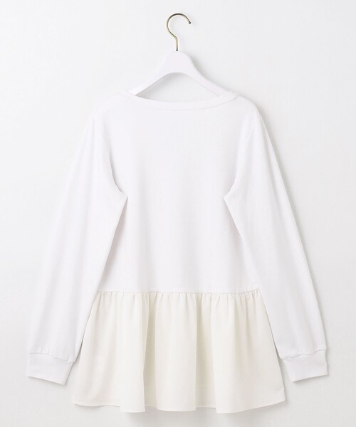 ANY SIS（エニィスィス）の「スムースコンビペプラム カットソー（Tシャツ/カットソー・レディース・ホワイト系5/ブラック系5・MEDIUM）」の10枚目の写真