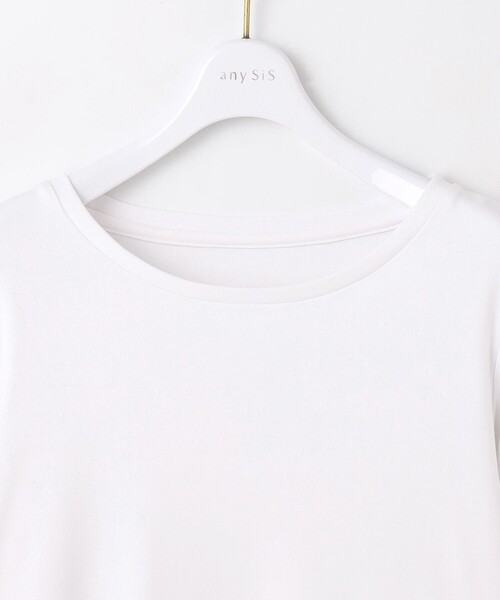 ANY SIS（エニィスィス）の「スムースコンビペプラム カットソー（Tシャツ/カットソー・レディース・ホワイト系5/ブラック系5・MEDIUM）」の11枚目の写真