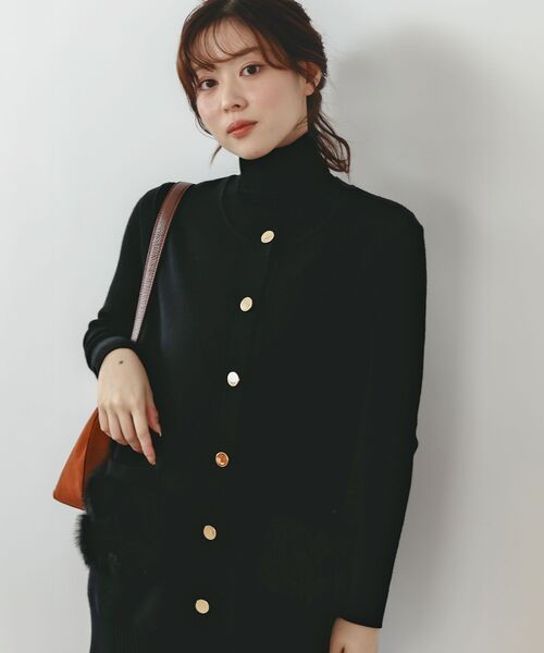 le.coeur blanc（ルクールブラン）の「TORRAZZO DONNA 別注ファーポケットベスト（ベスト・レディース・ブラック/グレー・38）」の15枚目の写真