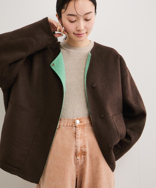 ROPE　ショート丈コート ウールショートコート《ダブル》 (SWC23101-71) | ANCHOR WOMAN