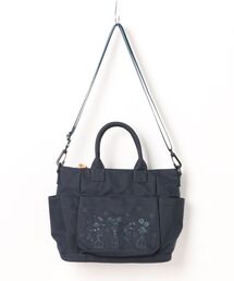 レディースのショルダーバッグ（ブルー・ネイビー/青色系・ナイロン