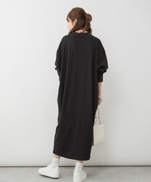 RCD(アールシーディー)の「オーバーサイズコクーンワンピース(ワンピース・レディース・グレイッシュベージュ/ブラック/チャコールグレー/モカ・LL~3L/4L~5L/M-L)」の15枚目の写真