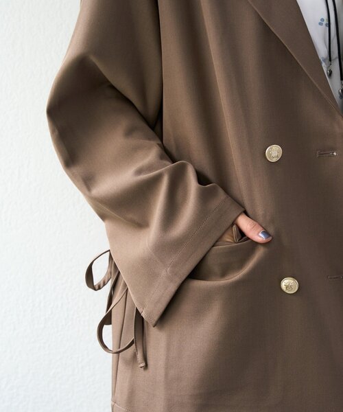 w closet（ダブルクローゼット）の「【25AW】リボンBIGテーラードジャケット（テーラードジャケット・レディース・ピンク系その他/ブラウン系その他/ブラウン/ネイビー・FREE）」の13枚目の写真