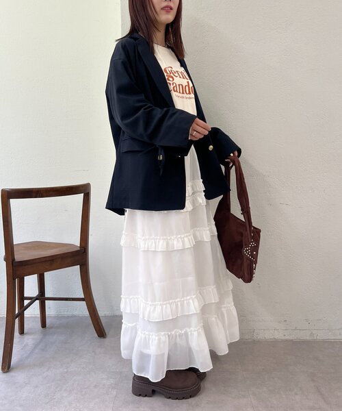 w closet（ダブルクローゼット）の「【25AW】リボンBIGテーラードジャケット（テーラードジャケット・レディース・ピンク系その他/ブラウン系その他/ブラウン/ネイビー・FREE）」の19枚目の写真