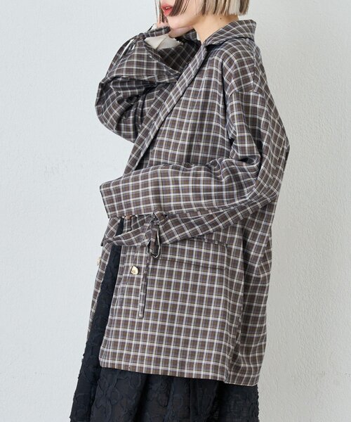 w closet（ダブルクローゼット）の「【25AW】リボンBIGテーラードジャケット（テーラードジャケット・レディース・ピンク系その他/ブラウン系その他/ブラウン/ネイビー・FREE）」の22枚目の写真