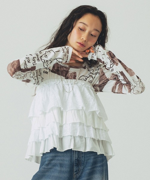 ROSE BUD(ローズバッド)の「LACE SKIRT(スカート・レディース・ホワイト/ブラック・ONE SIZE)」の19枚目の写真