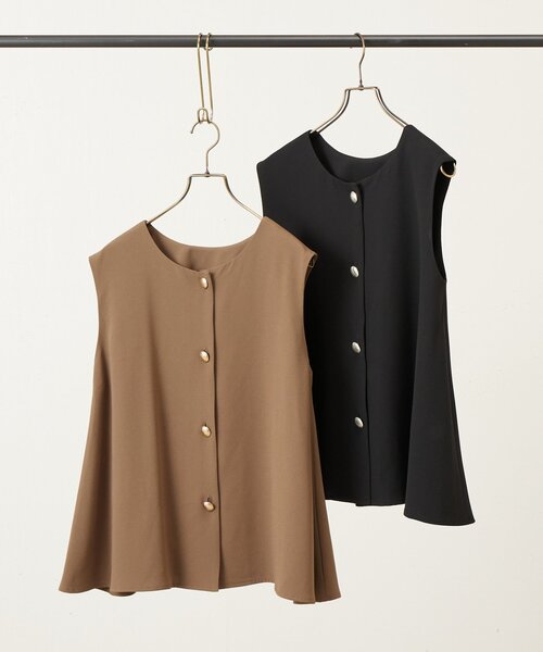 LIVETART（リヴェタート）の「ジョーゼット前後フレアブラウス（ベスト・レディース・ブラウン/ブラック・FREE）」の19枚目の写真