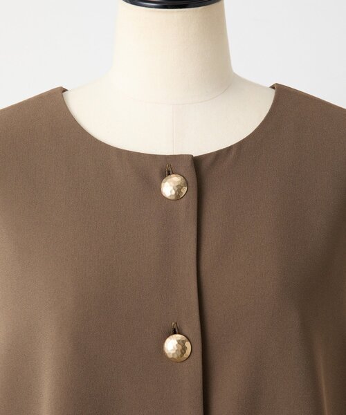 LIVETART（リヴェタート）の「ジョーゼット前後フレアブラウス（ベスト・レディース・ブラウン/ブラック・FREE）」の5枚目の写真