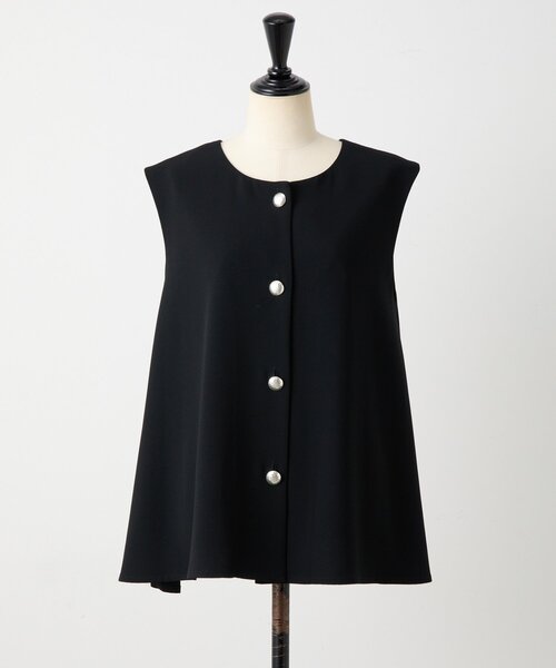 LIVETART（リヴェタート）の「ジョーゼット前後フレアブラウス（ベスト・レディース・ブラウン/ブラック・FREE）」の7枚目の写真