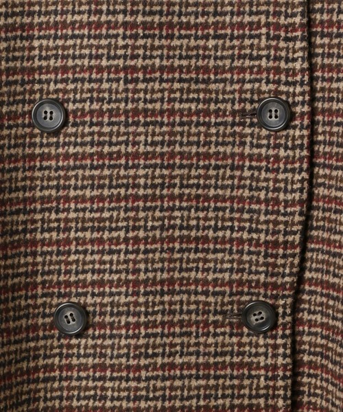 ウーリーダブルミドルチェックコート 582156（その他アウター