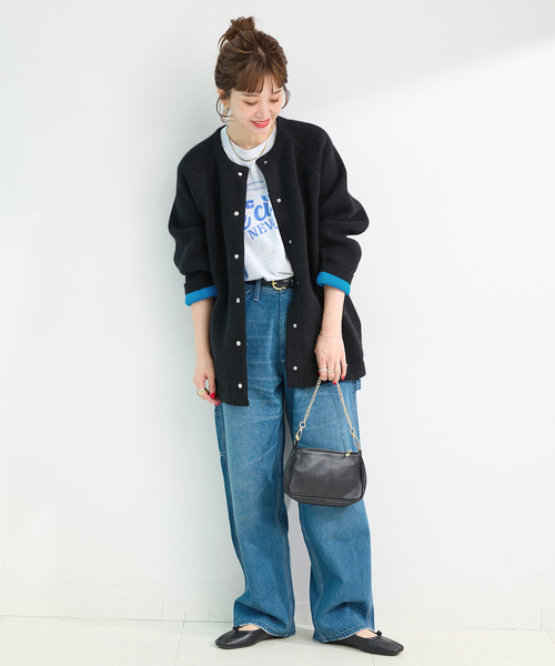 Ｂ.C STOCK SIMPLICITE 2層スム－ス編みロングカ－ディガン 2層スムース編みロングカーディガン（カーディガン）｜B.C STOCK