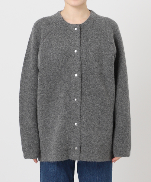 B.C STOCK 2層スムース編みロングカーディガン　ブラック 追加3予約》【WEB限定】2層スムース編みロングカーディガン