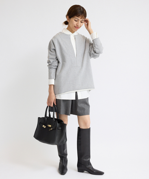 IENA(イエナ)の「《追加3》ウォッシャブルウールショートパンツ(その他パンツ・レディース・チャコールグレー/ブラック/ブラウン・36/38)」の18枚目の写真