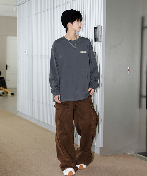 neos（ネオス）の「【neos】ルーズシルエット FAST＆FURIOUS WILD SPEED ワイルドスピード ピグメント風 プリント ロングスリーブ Tシャツ（Tシャツ/カットソー・メンズ・ホワイト系1/ホワイト系2/ブラック系2/ブラック系1・X-LARGE/LARGE/MEDIUM）」の7枚目の写真