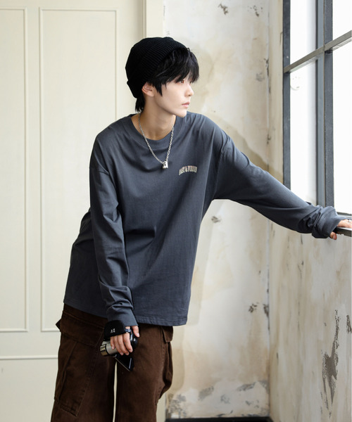 neos（ネオス）の「【neos】ルーズシルエット FAST＆FURIOUS WILD SPEED ワイルドスピード ピグメント風 プリント ロングスリーブ Tシャツ（Tシャツ/カットソー・メンズ・ホワイト系1/ホワイト系2/ブラック系2/ブラック系1・X-LARGE/LARGE/MEDIUM）」の9枚目の写真