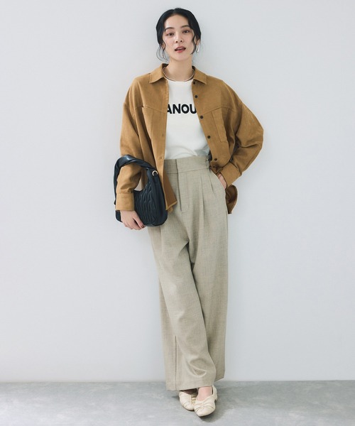 VIS(ビス)の「サスペンダー付き2WAYワイドパンツ(その他パンツ・レディース・ブラック/ベージュ系その他・S/M)」の5枚目の写真