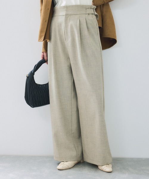 VIS(ビス)の「サスペンダー付き2WAYワイドパンツ(その他パンツ・レディース・ブラック/ベージュ系その他・S/M)」の8枚目の写真