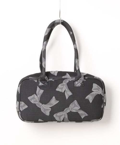 H.A.K（ハク）の「ニットジャカード　スクエアトートバッグ（トートバッグ・レディース・ブラック/ネイビー/ダークグレー/カーキ・FREE）」の3枚目の写真