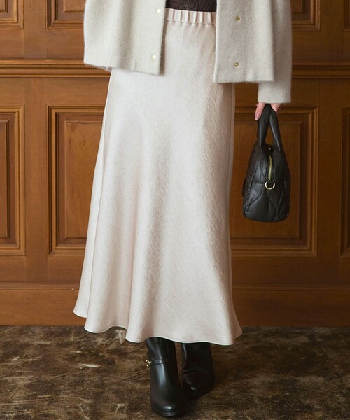 セール】【VERY11月号掲載/洗える】ヴィンテージダブルサテン ナロー