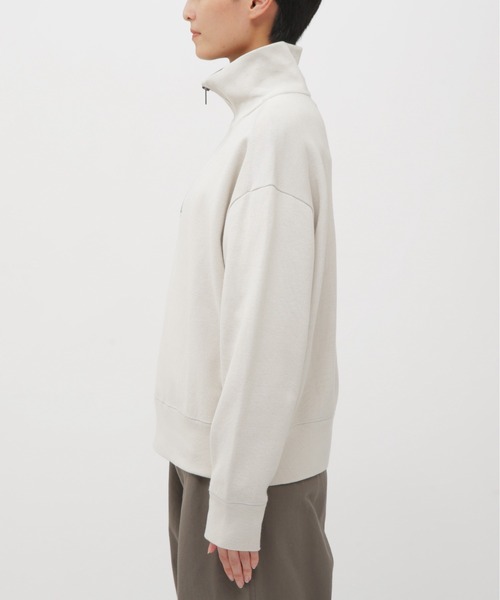 MHL.（エムエイチエル）の「DOUBLE FACE SOFT COTTON JERSEY（Tシャツ/カットソー・レディース・オフホワイト/ターコイズブルー・2）」の4枚目の写真