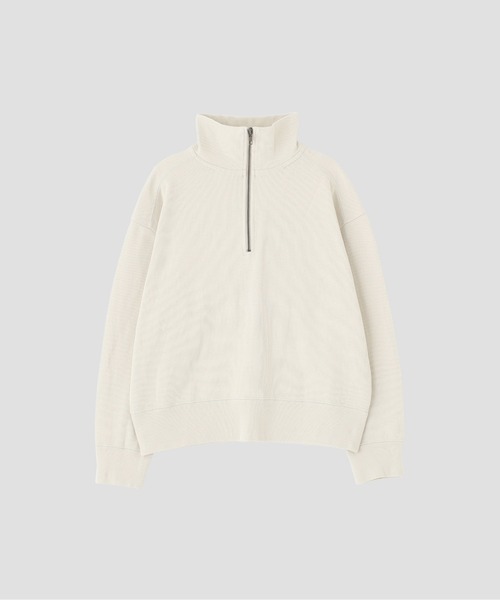 MHL.（エムエイチエル）の「DOUBLE FACE SOFT COTTON JERSEY（Tシャツ/カットソー・レディース・オフホワイト/ターコイズブルー・2）」の5枚目の写真