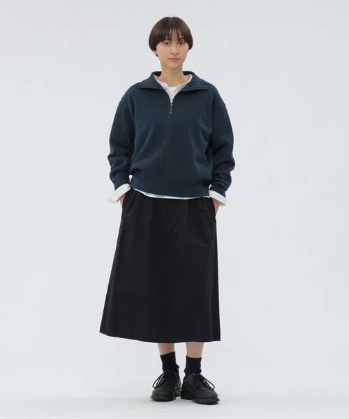 MHL.（エムエイチエル）の「DOUBLE FACE SOFT COTTON JERSEY（Tシャツ/カットソー・レディース・オフホワイト/ターコイズブルー・2）」の10枚目の写真