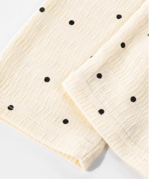 LA POMME petit(ラポミ・プチ)の「Mesh Ribbon Dots Top(Tシャツ/カットソー・レディース・ブラック/アイボリー・FREE)」の7枚目の写真