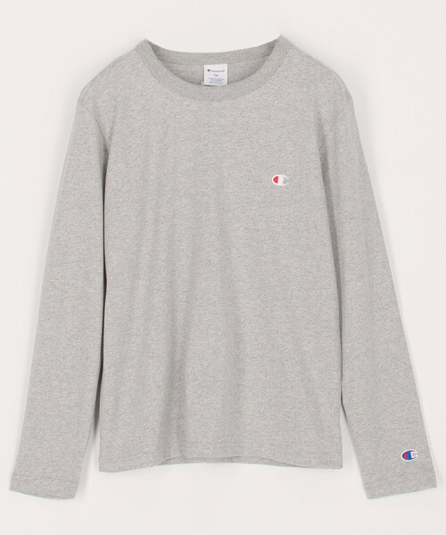 Champion(チャンピオン)の「限定展開 Champion/チャンピオン キッズ ロングスリーブTシャツ / CK-Y401(Tシャツ/カットソー・メンズ・ネイビー/ブラック/オフホワイト/グレー・150/140/130/120/110)」の3枚目の写真