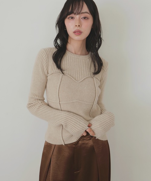 リアンページ LIAN（リアン）の「ビスチェデザインリブニットトップス（ニット