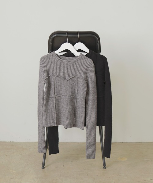 LIAN（リアン）の「ビスチェデザインリブニットトップス（ニット