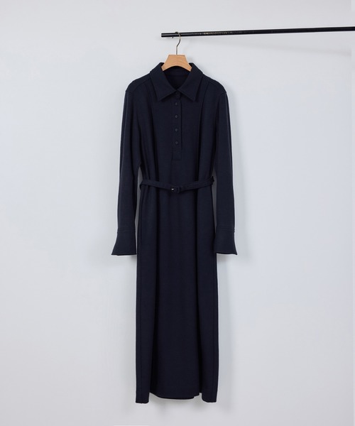ROPE'（ロペ）の「ウールジャージーワンピース/イージーケア（ワンピース・レディース・ネイビー・FREE）」の2枚目の写真