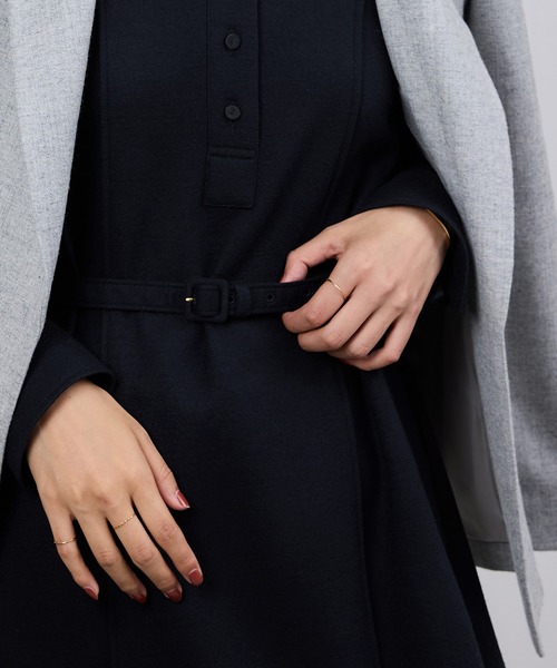 ROPE'（ロペ）の「ウールジャージーワンピース/イージーケア（ワンピース・レディース・ネイビー・FREE）」の7枚目の写真