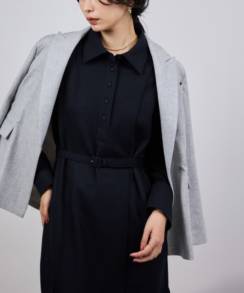 ROPE'（ロペ）の「ウールジャージーワンピース/イージーケア（ワンピース・レディース・ネイビー・FREE）」の8枚目の写真