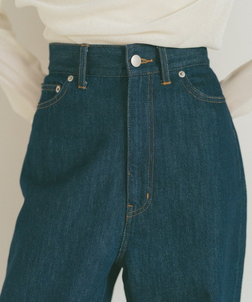 VANNIE U（ヴァニーユー）の「ハイウエストワイドデニム（デニムパンツ・レディース・ホワイト/ブラック/インディゴブルー・マルチサイズ）」の20枚目の写真