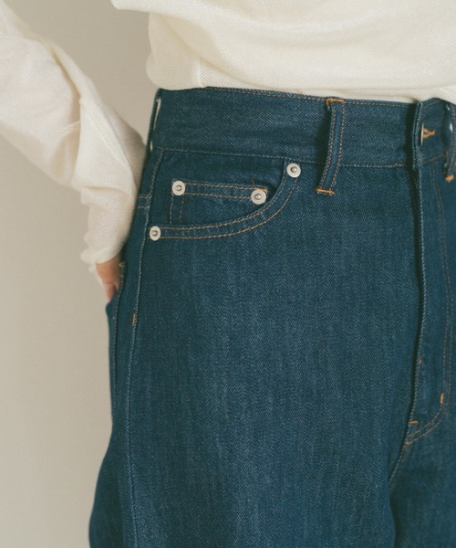 VANNIE U（ヴァニーユー）の「ハイウエストワイドデニム（デニムパンツ・レディース・ホワイト/ブラック/インディゴブルー・マルチサイズ）」の21枚目の写真