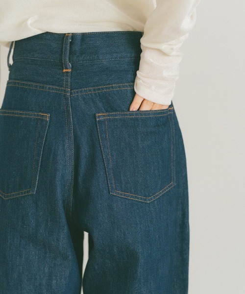 VANNIE U（ヴァニーユー）の「ハイウエストワイドデニム（デニムパンツ・レディース・ホワイト/ブラック/インディゴブルー・マルチサイズ）」の22枚目の写真