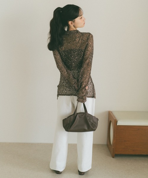 VANNIE U（ヴァニーユー）の「ハイウエストワイドデニム（デニムパンツ・レディース・ホワイト/ブラック/インディゴブルー・マルチサイズ）」の16枚目の写真