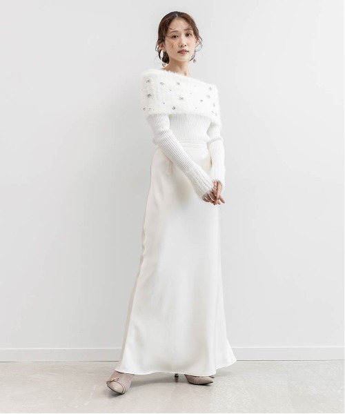 RANDA(ランダ)の「モノグラムナローベルトショートブーツ(ブーツ・レディース・グレイッシュベージュ/ブラック/アイボリー系・M/L/LL/S)」の20枚目の写真