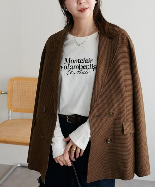 DISCOAT(ディスコート)の「シルケットロゴ刺繍ロンT(Tシャツ/カットソー・レディース・オフホワイト/チャコールグレー/ネイビー・FREE)」の12枚目の写真