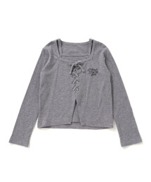 nexchic（ネクシック）の「テレコキャミソールレイヤード長袖Tシャツ(110~150cm)（Tシャツ/カットソー）」