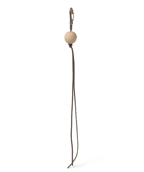 hobo（ホーボー）の「【hobo / ホーボー】 ROUND WOOD BEADS KEY RING with BRASS（キーホルダー・メンズ・キャメル/ブラウン・FREE）」の2枚目の写真
