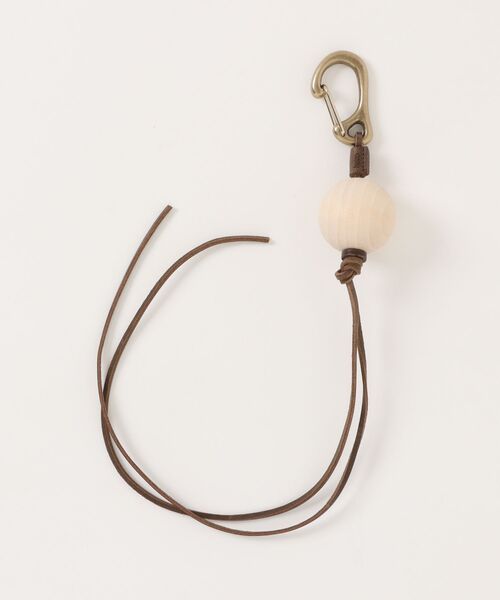 hobo（ホーボー）の「【hobo / ホーボー】 ROUND WOOD BEADS KEY RING with BRASS（キーホルダー・メンズ・キャメル/ブラウン・FREE）」の4枚目の写真