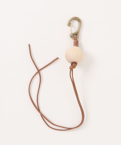 hobo（ホーボー）の「【hobo / ホーボー】 ROUND WOOD BEADS KEY RING with BRASS（キーホルダー・メンズ・キャメル/ブラウン・FREE）」の3枚目の写真