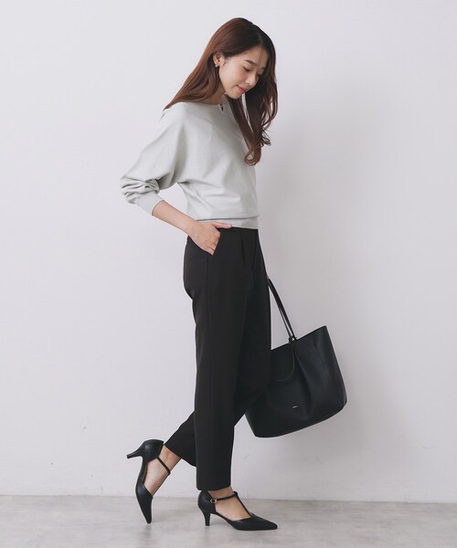 index（インデックス）の「ビジューキーネックドルマンニット【洗濯機OK】（ニット/セーター・レディース・ピンク系/ネイビー/ホワイト系8/グリーン系5/ナチュラル・34/36/38/40/42）」の13枚目の写真