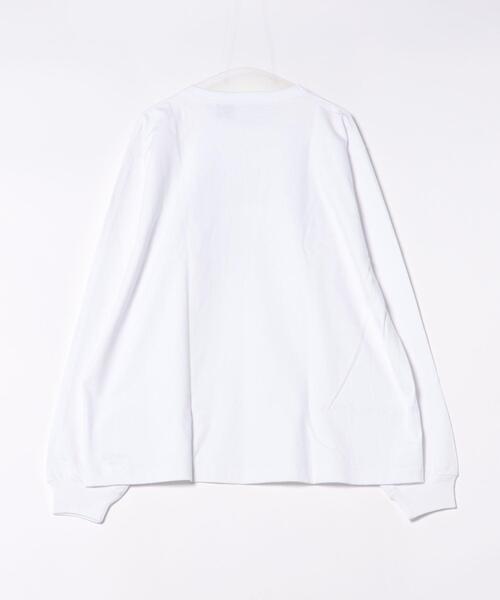 Champion(チャンピオン)の「Champion/チャンピオン/T1011 LONG SLEEVE T-SHIRT(Tシャツ/カットソー・メンズ・ホワイト/モスグリーン・M/L/XL)」の3枚目の写真