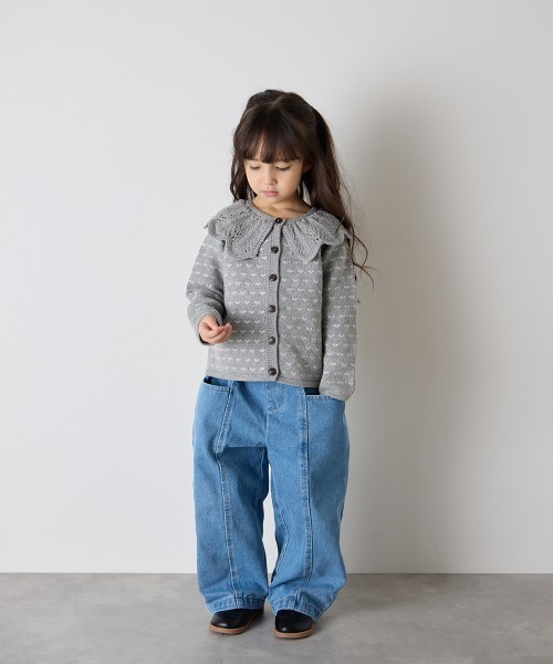 riziere(リジェール)の「センターシームデニムパンツ(デニムパンツ・キッズ・ブルー・150/140/130/120/110/100/90)」の7枚目の写真