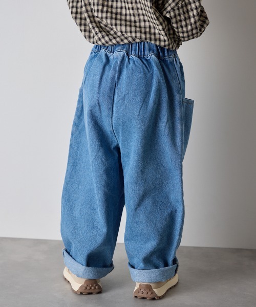 riziere(リジェール)の「センターシームデニムパンツ(デニムパンツ・キッズ・ブルー・150/140/130/120/110/100/90)」の3枚目の写真
