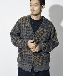 カーディガン/ボレロ（グレー/灰色系・チェック柄）ファッション通販