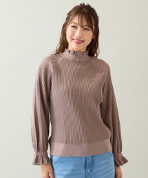 Rose Tiara | 【定番人気アイテム】ドロップショルダーフリル襟ニット(ニット/セーター)