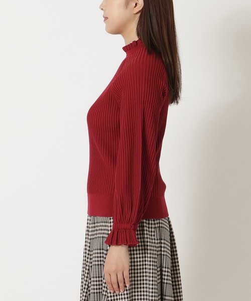 Rose Tiara（ローズティアラ）の「【定番人気アイテム】ドロップショルダーフリル襟ニット（ニット/セーター・レディース・ネイビー/レッド/ベージュ・46/42/38）」の17枚目の写真